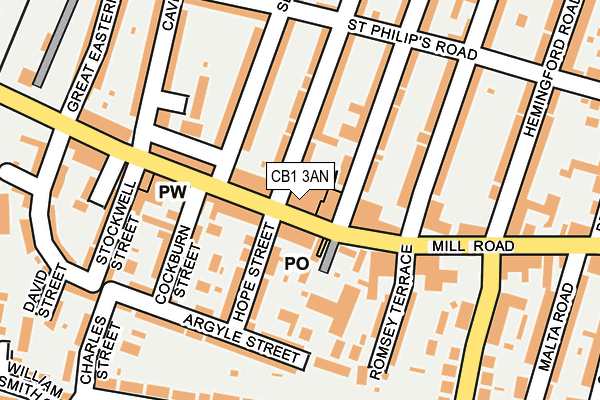 CB1 3AN map - OS OpenMap – Local (Ordnance Survey)