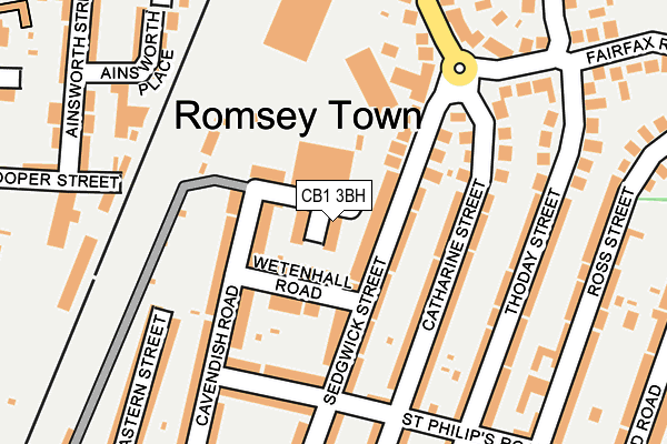 CB1 3BH map - OS OpenMap – Local (Ordnance Survey)