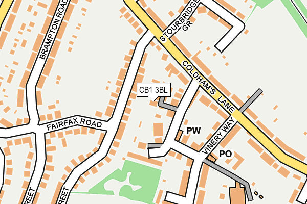 CB1 3BL map - OS OpenMap – Local (Ordnance Survey)