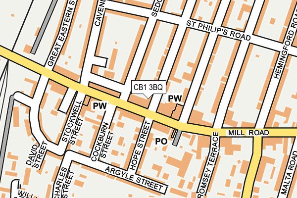 CB1 3BQ map - OS OpenMap – Local (Ordnance Survey)