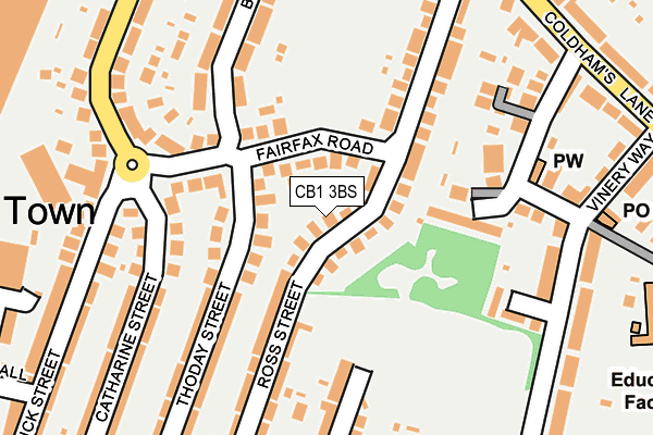 CB1 3BS map - OS OpenMap – Local (Ordnance Survey)