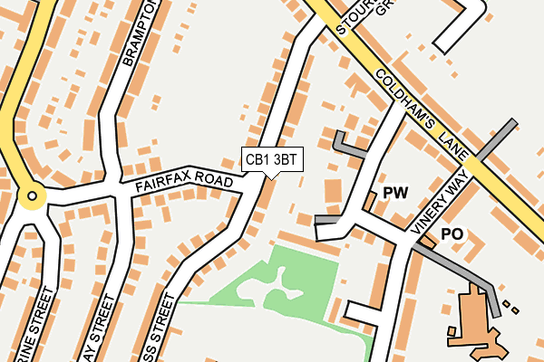 CB1 3BT map - OS OpenMap – Local (Ordnance Survey)