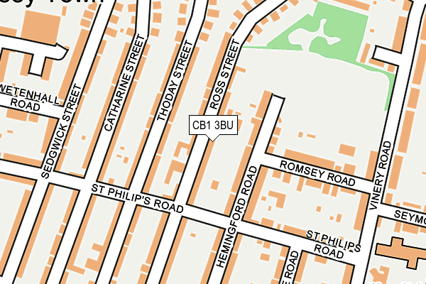 CB1 3BU map - OS OpenMap – Local (Ordnance Survey)