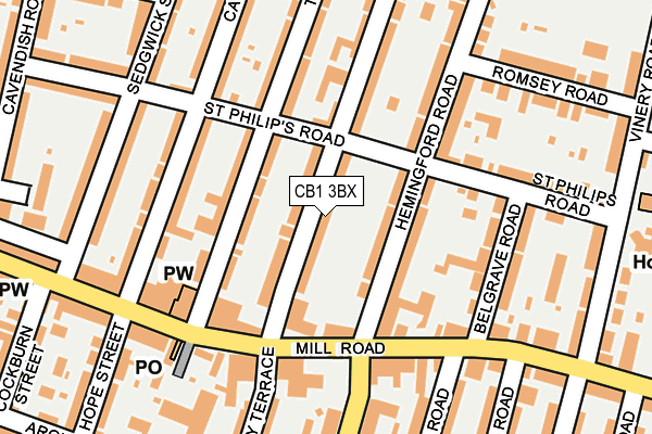 CB1 3BX map - OS OpenMap – Local (Ordnance Survey)