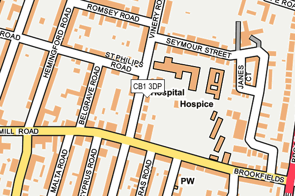 CB1 3DP map - OS OpenMap – Local (Ordnance Survey)