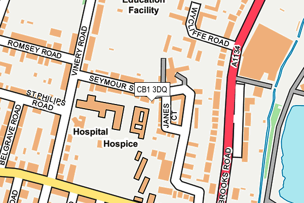 CB1 3DQ map - OS OpenMap – Local (Ordnance Survey)