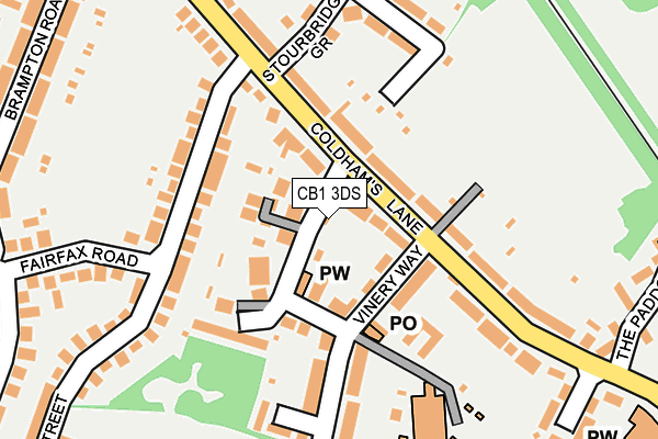 CB1 3DS map - OS OpenMap – Local (Ordnance Survey)