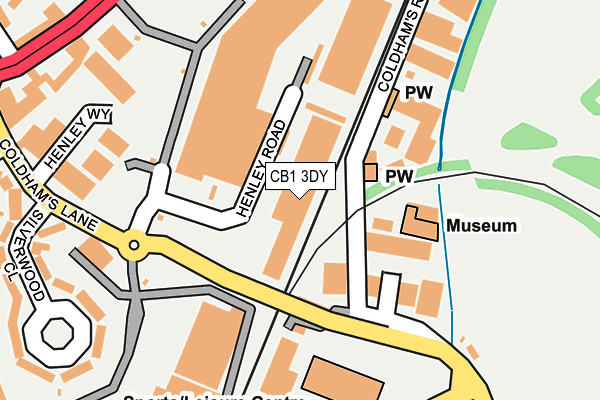CB1 3DY map - OS OpenMap – Local (Ordnance Survey)