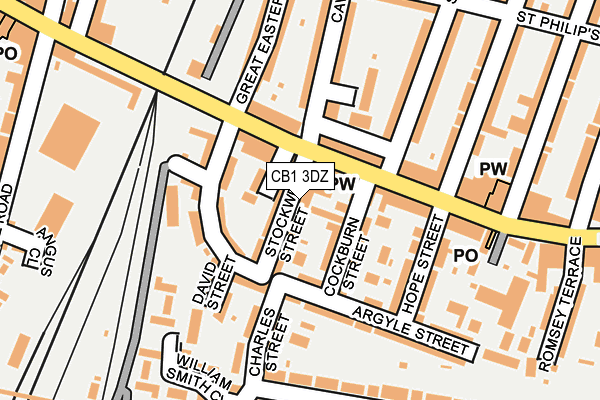 CB1 3DZ map - OS OpenMap – Local (Ordnance Survey)