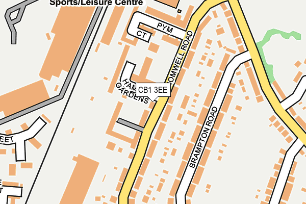 CB1 3EE map - OS OpenMap – Local (Ordnance Survey)