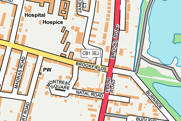 CB1 3EJ map - OS OpenMap – Local (Ordnance Survey)