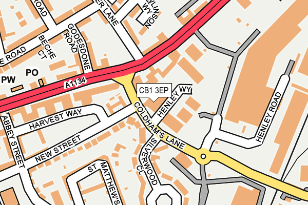CB1 3EP map - OS OpenMap – Local (Ordnance Survey)
