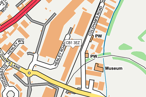 CB1 3EZ map - OS OpenMap – Local (Ordnance Survey)