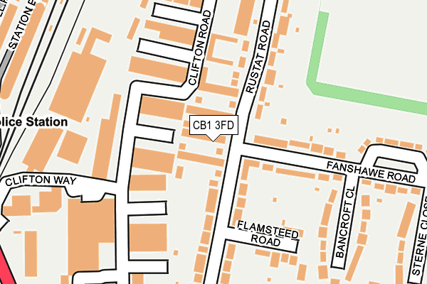 CB1 3FD map - OS OpenMap – Local (Ordnance Survey)