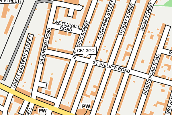 CB1 3GQ map - OS OpenMap – Local (Ordnance Survey)