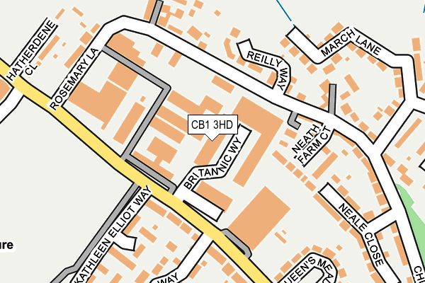 CB1 3HD map - OS OpenMap – Local (Ordnance Survey)