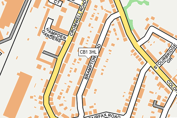 CB1 3HL map - OS OpenMap – Local (Ordnance Survey)