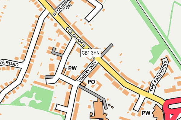 CB1 3HN map - OS OpenMap – Local (Ordnance Survey)