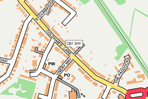 CB1 3HY map - OS OpenMap – Local (Ordnance Survey)