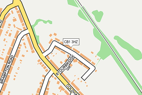 CB1 3HZ map - OS OpenMap – Local (Ordnance Survey)