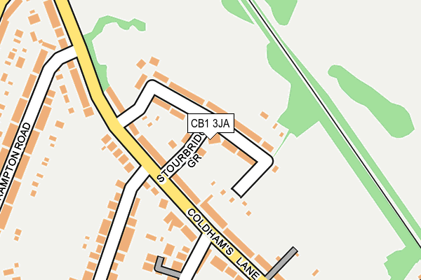 CB1 3JA map - OS OpenMap – Local (Ordnance Survey)