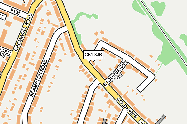 CB1 3JB map - OS OpenMap – Local (Ordnance Survey)