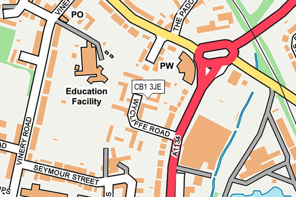 CB1 3JE map - OS OpenMap – Local (Ordnance Survey)