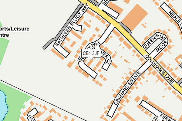 CB1 3JF map - OS OpenMap – Local (Ordnance Survey)
