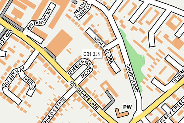 CB1 3JN map - OS OpenMap – Local (Ordnance Survey)