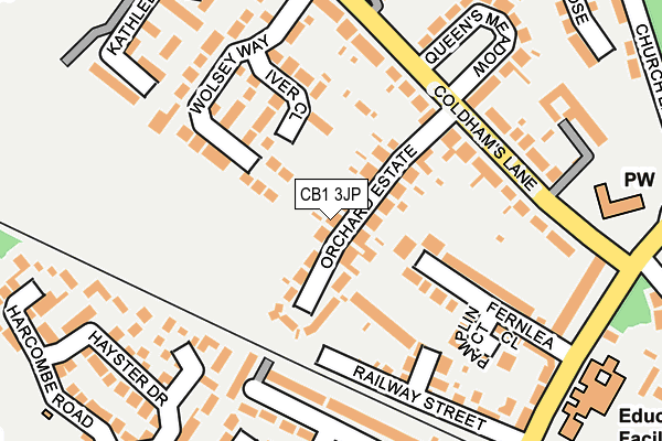 CB1 3JP map - OS OpenMap – Local (Ordnance Survey)