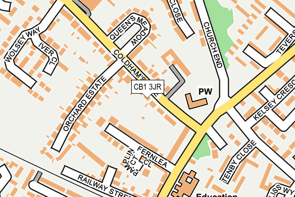 CB1 3JR map - OS OpenMap – Local (Ordnance Survey)