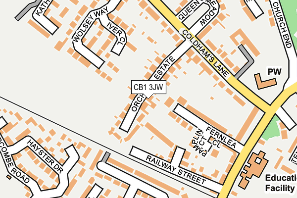 CB1 3JW map - OS OpenMap – Local (Ordnance Survey)