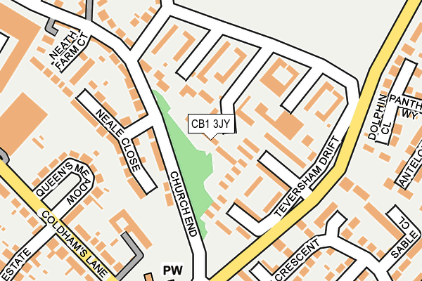 CB1 3JY map - OS OpenMap – Local (Ordnance Survey)