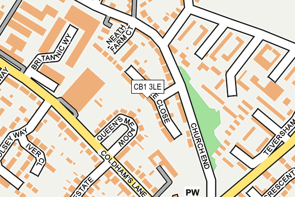 CB1 3LE map - OS OpenMap – Local (Ordnance Survey)