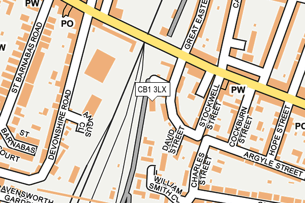 CB1 3LX map - OS OpenMap – Local (Ordnance Survey)