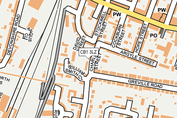 CB1 3LZ map - OS OpenMap – Local (Ordnance Survey)