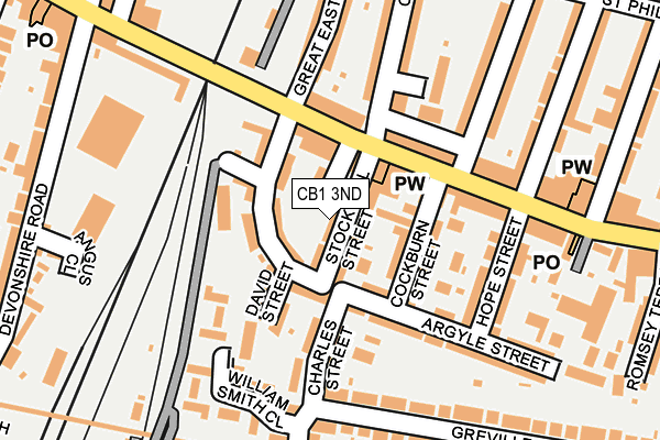 CB1 3ND map - OS OpenMap – Local (Ordnance Survey)