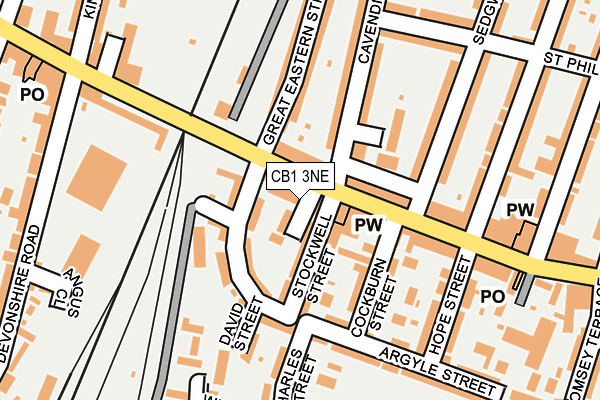 CB1 3NE map - OS OpenMap – Local (Ordnance Survey)