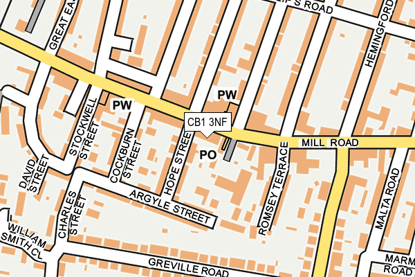 CB1 3NF map - OS OpenMap – Local (Ordnance Survey)