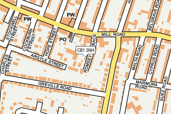 CB1 3NH map - OS OpenMap – Local (Ordnance Survey)