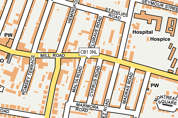 CB1 3NL map - OS OpenMap – Local (Ordnance Survey)