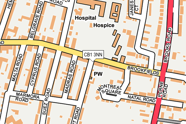 CB1 3NN map - OS OpenMap – Local (Ordnance Survey)