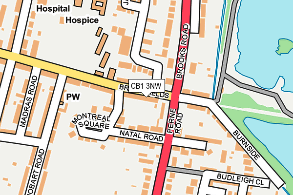 CB1 3NW map - OS OpenMap – Local (Ordnance Survey)