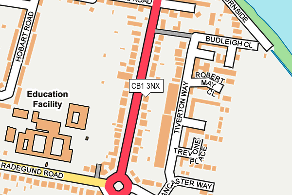 CB1 3NX map - OS OpenMap – Local (Ordnance Survey)