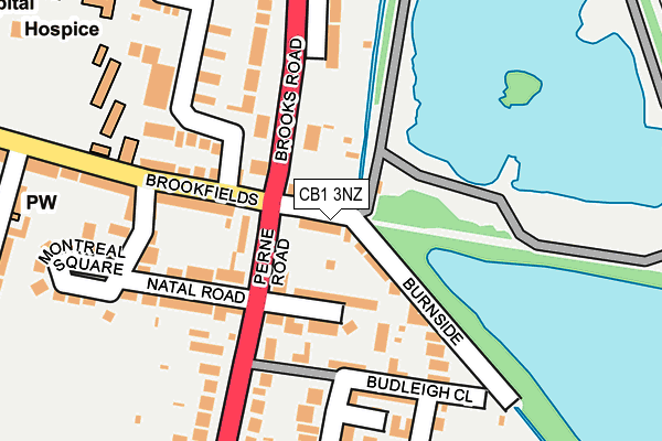 CB1 3NZ map - OS OpenMap – Local (Ordnance Survey)