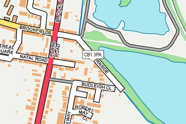 CB1 3PA map - OS OpenMap – Local (Ordnance Survey)