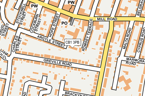 CB1 3PB map - OS OpenMap – Local (Ordnance Survey)