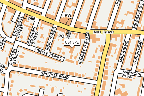 CB1 3PE map - OS OpenMap – Local (Ordnance Survey)