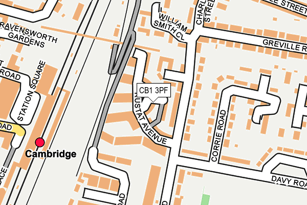 CB1 3PF map - OS OpenMap – Local (Ordnance Survey)