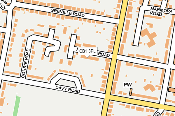 CB1 3PL map - OS OpenMap – Local (Ordnance Survey)